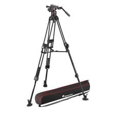Image of Manfrotto Nitrotech 612 series with 645 Fast Twin Aluminum Tripod + Bag (BNIB)