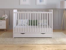 Image of Levi | Convertible Baby Cot Bed - 120x60cm Modern Convertible Cot Bed