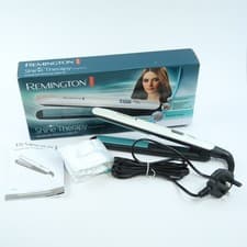 Image of Remington Shine Therapy Wide Plate Hair Straightener White S8500