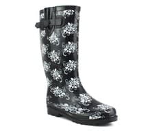 Image of Womens Adjustable Calf Wellies Waterproof Ladies Festival Rain Wellington Boots
