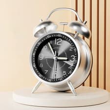 Image of Loud Alarm Clock Twin Bell Alarm Clock Battery Operated Alarm Clocks Non Ticking
