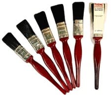 Image of One Inch Paint Brushes 1" 25mm Mixed Bristle Paint Brush Set Small Brushes