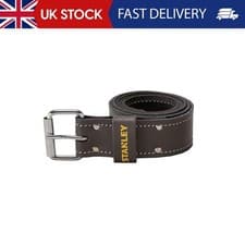 Image of Stanley, Dark Brown Leather Tool Belt for Tool Holsters and Pouches, with Adjust
