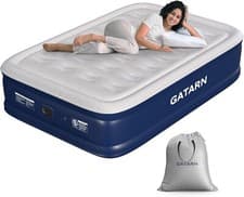 Image of Gatarn Double Air Bed Inflatable Air Mattress Built-in Electric Pump Blow Up Bed