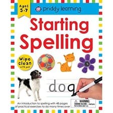 Image of Wipe Clean Workbook: Starting Spelling - Paperback NEW Priddy, Roger