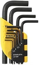 Image of Stanley 1-13-929 Classic Bent Hex Allen Key Set 9 Pieces