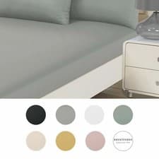 Image of Brentfords Plain Dyed Fitted Bed Sheets Non-Iron Single Double King Superking