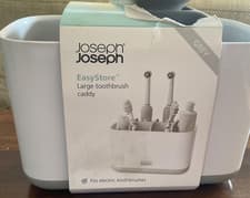Image of JOSEPH JOSEPH 'EASYSTORE' GREY LARGE TOOTHBRUSH CADDY-Brand NEW-FREE POSTAGE