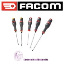 Image of FACOM PROTWIST SHOCK 5 PIECE HAMMER TRHOUGH SCREWDRIVER SET - AWCK.J5PB