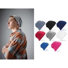 Image of Beechfield Jersey beanie B361 - Rolled edge, Soft cotton Jersey with elastane