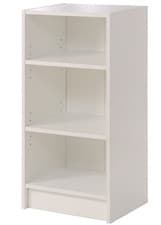Image of Small Narrow Bookcase 4 Shelves Adjustable Modern Home Office Storage