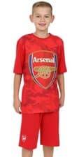 Image of Boys Arsenal FC Red Camouflage Short Pyjamas