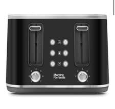 Image of Morphy Richards Motive 4 Slice Toaster, Browning Controls, Reheat, Cancel