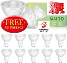 Image of Non Dimmable GU10 Led Bulbs Cool White 50W 12 Pack,7W 6000K - RRP £24.00
