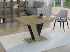Image of Extendable Dining Table 120 - 160 cm VINY Modern Design Wood Artisan Effect