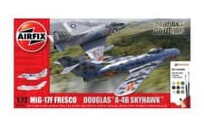 Image of Airfix - 1:72 Mig 17F Fresco Douglas A-4B Skyhawk Dogfight Double (A50185) Mo...