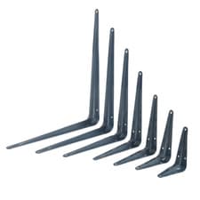 Image of Metal Shelf Bracket Grey Support London Style Mount Strong Steel All Sizes