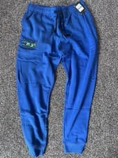 Image of Under Armour Men's Rival Fleece Signature Joggers – Blue – Size XL