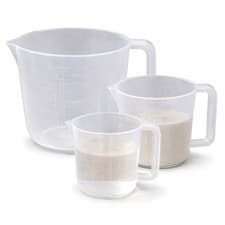 Image of Pint Clear Plastic Measuring & Mixing Jug with Handle Kitchen Utensil, BPA Fre