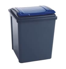 Image of VFM RECYCLING RUBBISH BIN BLUE BLUE LID 50 LITRE - NEW + 24H DELIVERY