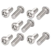 Image of M6x16mm 304 Stainless Steel Button Head Torx Security Tamper Proof Screws 10pcs