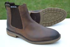 Image of Clarks BNIB Mens Chelsea Boots CLARKDALE HALL Beeswax Leather UK 8 / 42