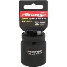 Image of Neilsen 3/4" Drive Standard Shallow Square Metric Single Impact Socket 32mm