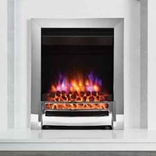 Image of Flare Ember 2kW Inset Electric Fire Chrome Fireplace LED Flame Effect Heater