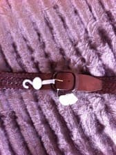 Image of Leather Belt Brown Accessorize Large