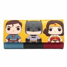 Image of LOUNGEFLY DC COMIC SUPER TRIO TRI-FOLD WALLET - DCCWA0025 - NEW WITH TAGS
