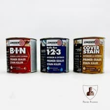 Image of Zinsser Paint – 1 Litre | BIN Primer | Bulls Eye 123 Primer | Cover Stain