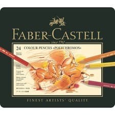 Image of Faber Castell polychromos pencils tins of 12 24 36 60 and 120 - Genuine