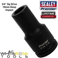 Image of Sealey Impact Socket 19mm Deep 3/4"Sq Drive Premier
