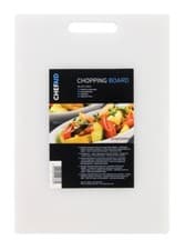 Image of Chef Aid Poly Plastic Kitchen Cooking Chopping Board Mat - 35cm x 25cm - White