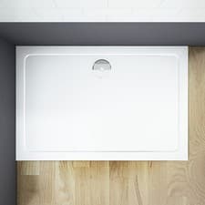 Image of 1000X700X30mm Height Rectangle Stone Resin Tray  For Shower Enclosure Door