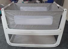 Image of SnuzPod 4 Crib Bedside - Grey + Snuz Matress and matress protector