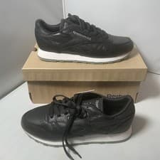 Image of Women's Reebok Classic Leather Trainers In Black Size Uk 4 New In Box