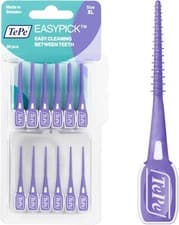 Image of TePe Easypick Purple Extra Large Picks & Travel Case - 1 Pack Of 36 Picks
