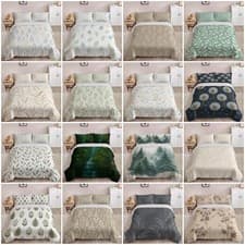 Image of Botanical Prints Dandelions Nature Landscapes Forest Waterfall Duvet Cover Set