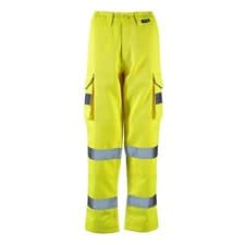 Image of Hi Vis Womens Combat Trousers High Visibility Polycotton Safety Work Viz Pants