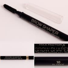 Image of Max Factor Brow Shaper 10 Blonde Eyebrow Pencil Ultrafine with Spoolie