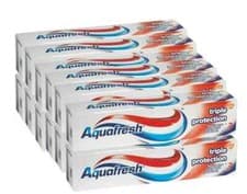 Image of Aquafresh Triple Protection Fluoride Toothpaste x 12 Healthy, Strong Teeth 100ml