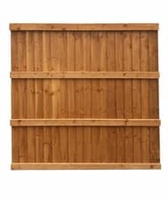 Image of 6FT X 6FT Closeboard Fence Panel - Pressure Treated Brown - Read Description