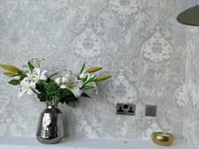 Image of RASCH SIENNA MARBLE GREY SILVER VASARI ITALIAN LUXURY VINYL WALLPAPER 534450