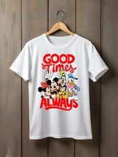 Image of Good Times Always Disney T-Shirt, Disneyland World Shirt, Disney Unisex Tee Top
