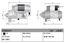Image of Denso Starter Motor DSN2077