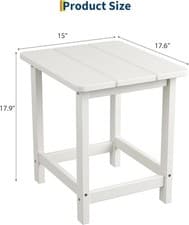 Image of 45 x 38 x 45cm Garden Coffee Side Snack Table Weather Resistant Square End Table