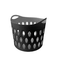 Image of 30L Flexible Plastic Laundry Washing Basket Handles Bin Clothe Storage Hamper UK