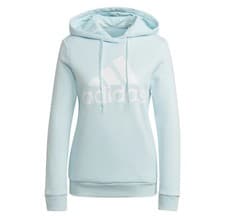 Image of Adidas Essentials Womens Logo Fleece Hoodie - Almost Blue - Size XS