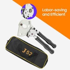 Image of Ratchet Cable wire Cutter, Heavy Duty Hand Tool J52 Wire Cutter